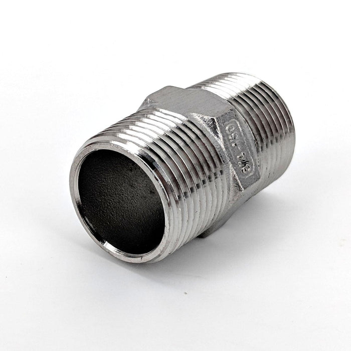 3/4 Inch BSP Stainless Steel Hex Nipple - Pipe Fitting