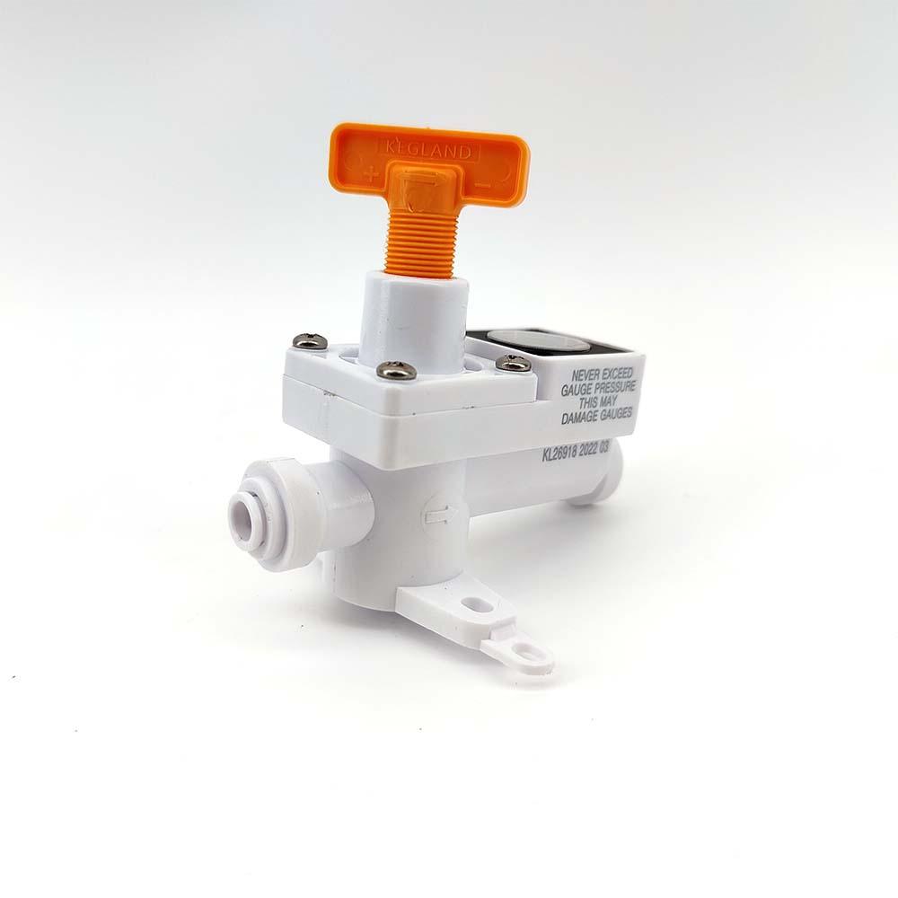 6.35mm duotight - Inline Regulator with integrated gauge 0-150psi (1/4') - KegLand