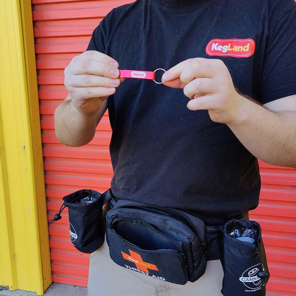6 Pack Belt Holder with Thirst Aid Action Satchel - KegLand