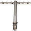6 Tap - T-Bar Flooded Font - (Stainless Steel) - KegLand