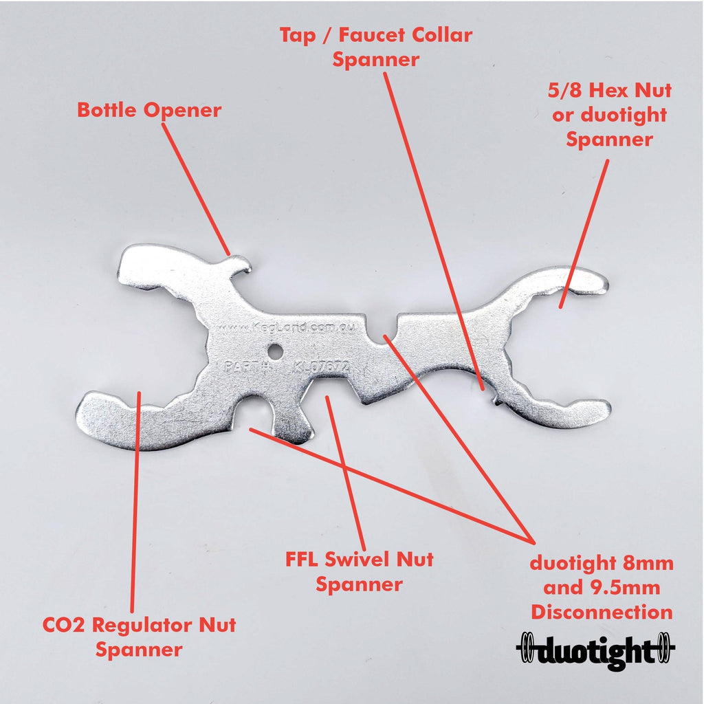 7 in 1 Faucet Spanner / Wrench Tool - KegLand