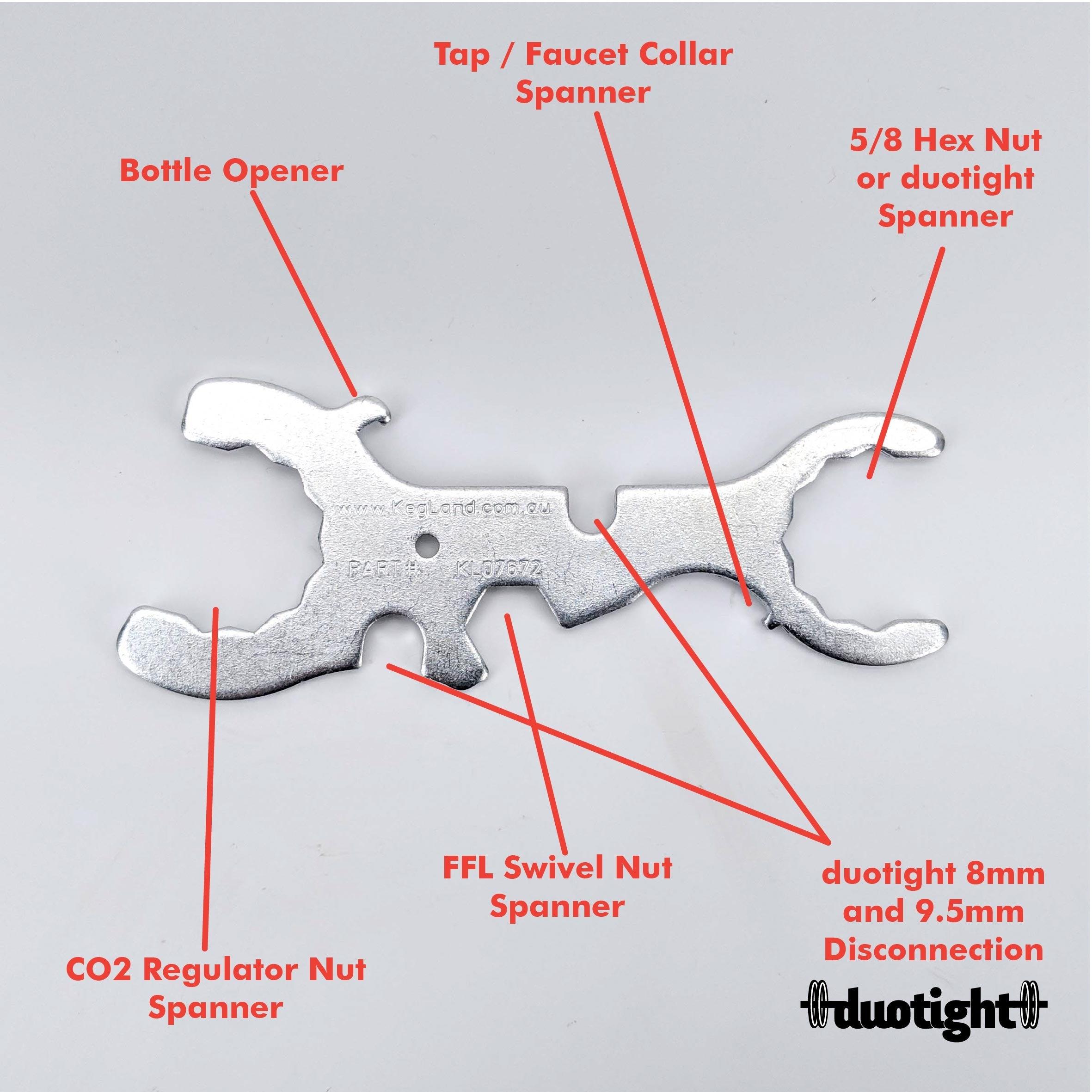 7 in 1 Faucet Spanner / Wrench Tool - KegLand