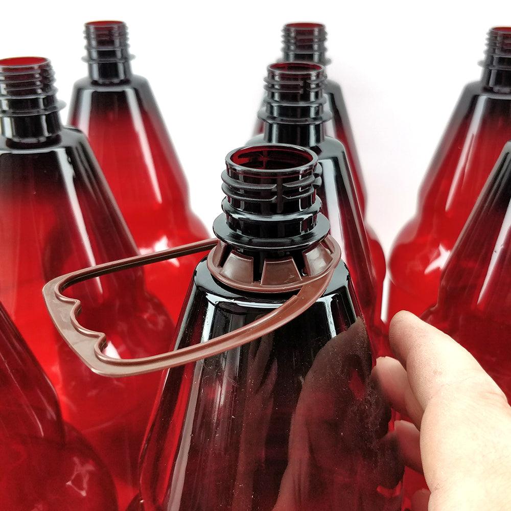 9 x 2500mL PET Amber Brown Bottles with Screw Caps and Handles - KegLand