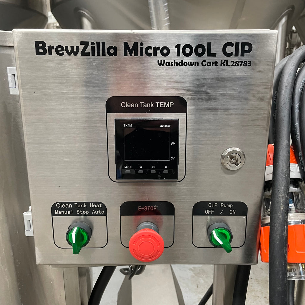 BrewZilla Micro - 100L Clean in Place (CIP) Cart - control panel