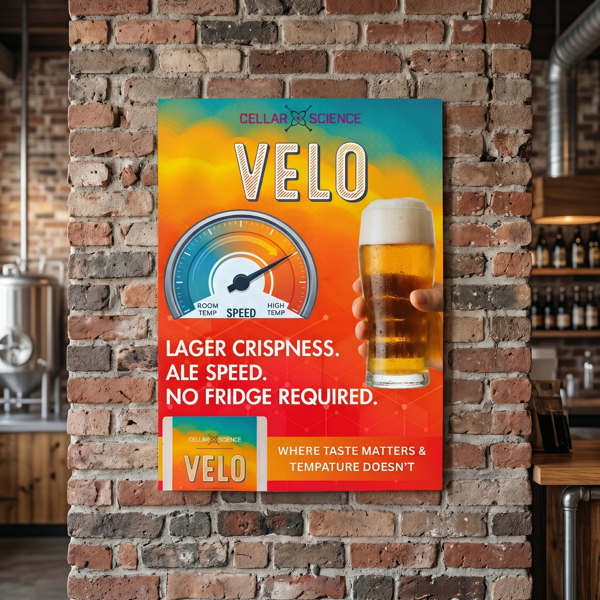 CellarScience VELO Poster on Wall