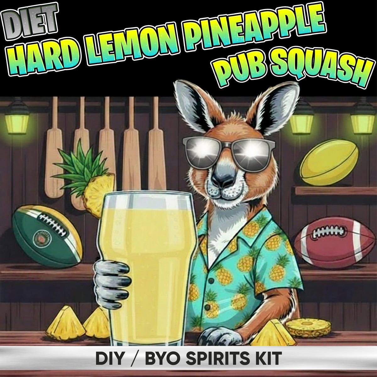 Hard Lemon Pineapple Pub Squash - Diet - DIY ~ BYO Spirits Keg Mix Kit