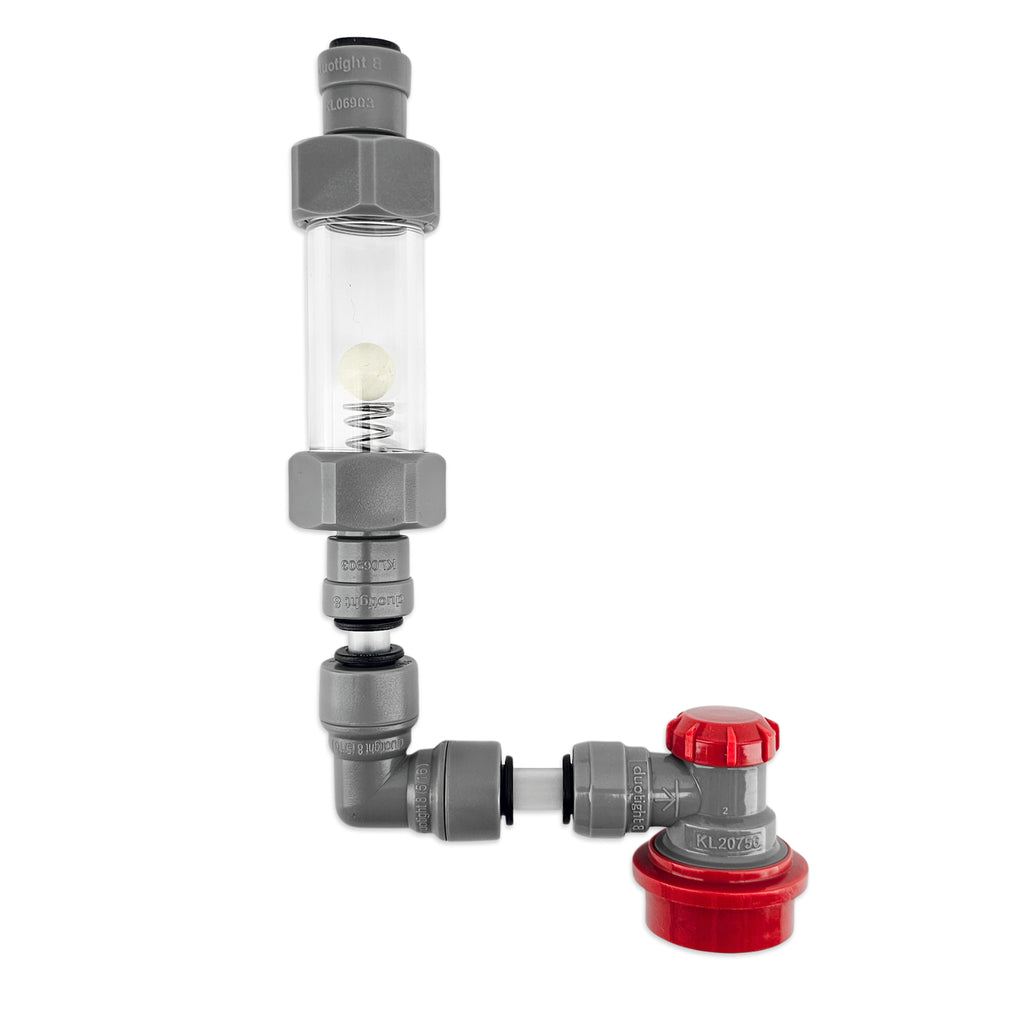 This really handy device is great for filling kegs, keg to keg closed transfers or fermenter to keg transfers.