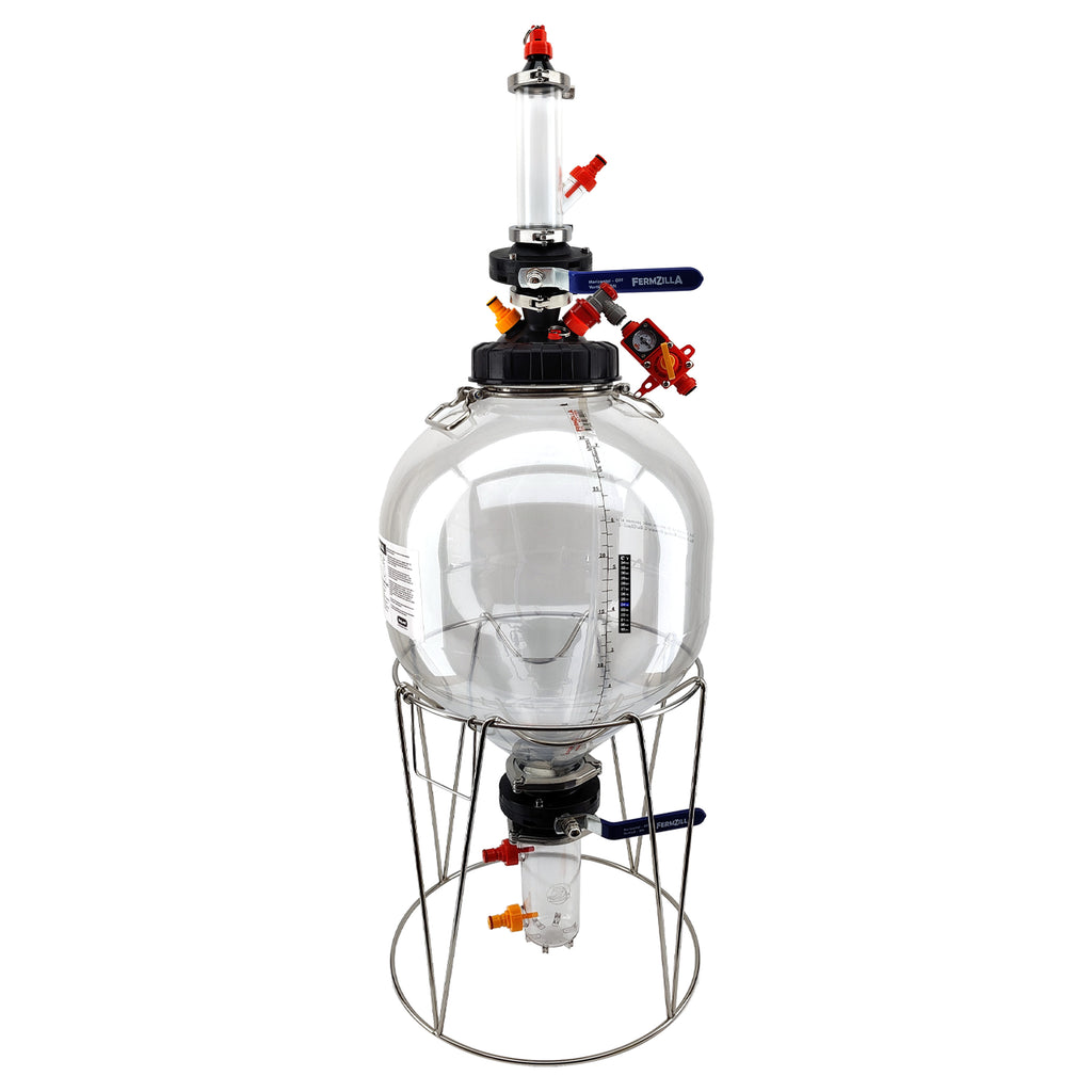 Gen3 27L FermZilla Tri-Conical Hop Bong Pressure Brewing Kit - sanitary Tri-clover collection container