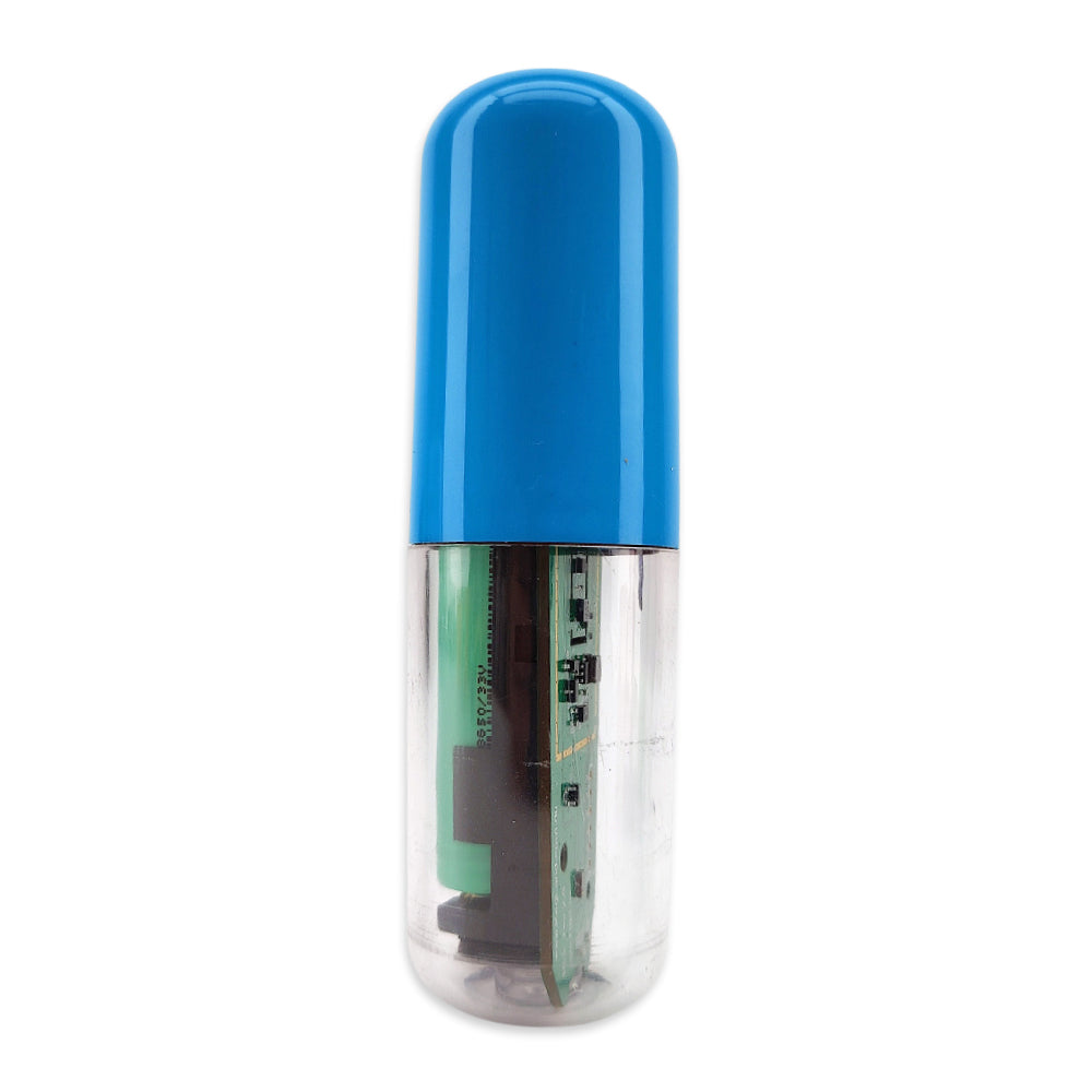 Blue  RAPT Pill. Measures Density of fermentation and temperature.