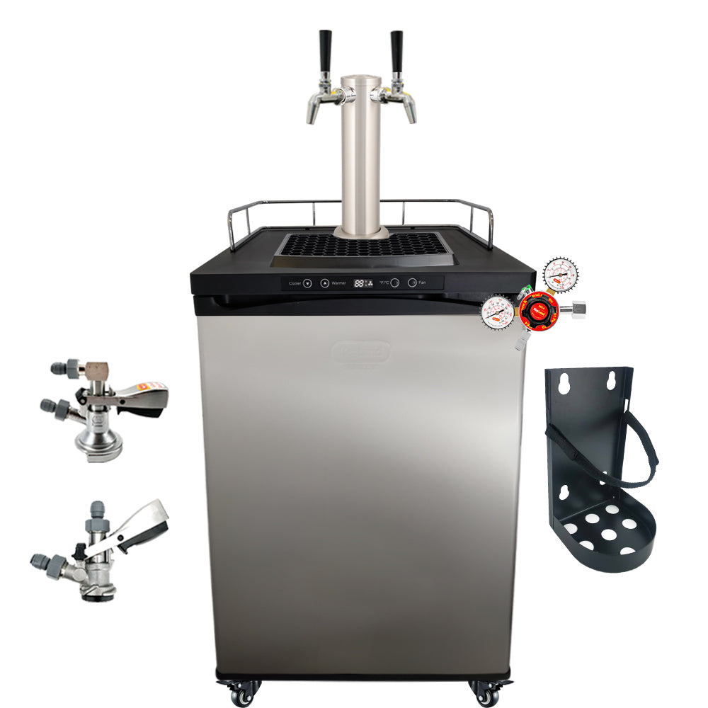 This is a simplified builder to get you up and running with some commercially purchased kegs. One Tap Systems are purchased to dispense pub sized 50L kegs.
