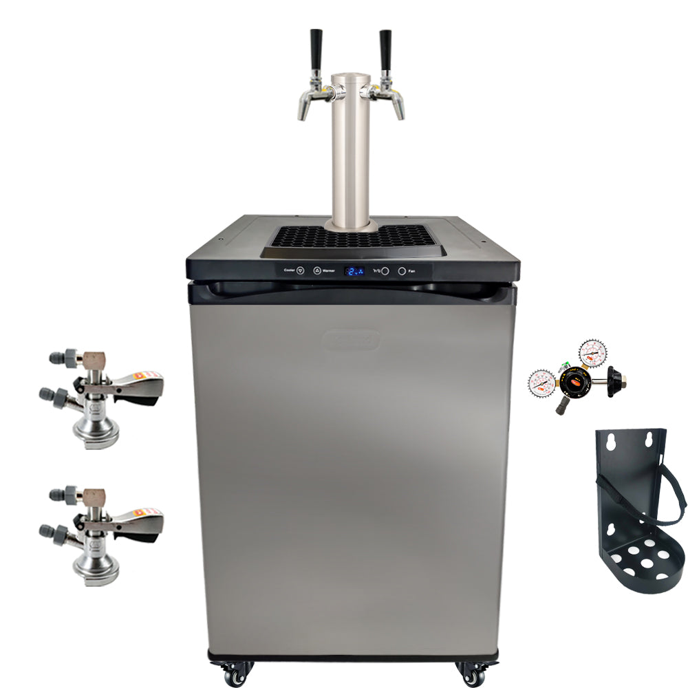 This is a simplified builder to get you up and running with some commercially purchased kegs. One Tap Systems are purchased to dispense pub sized 50L kegs.