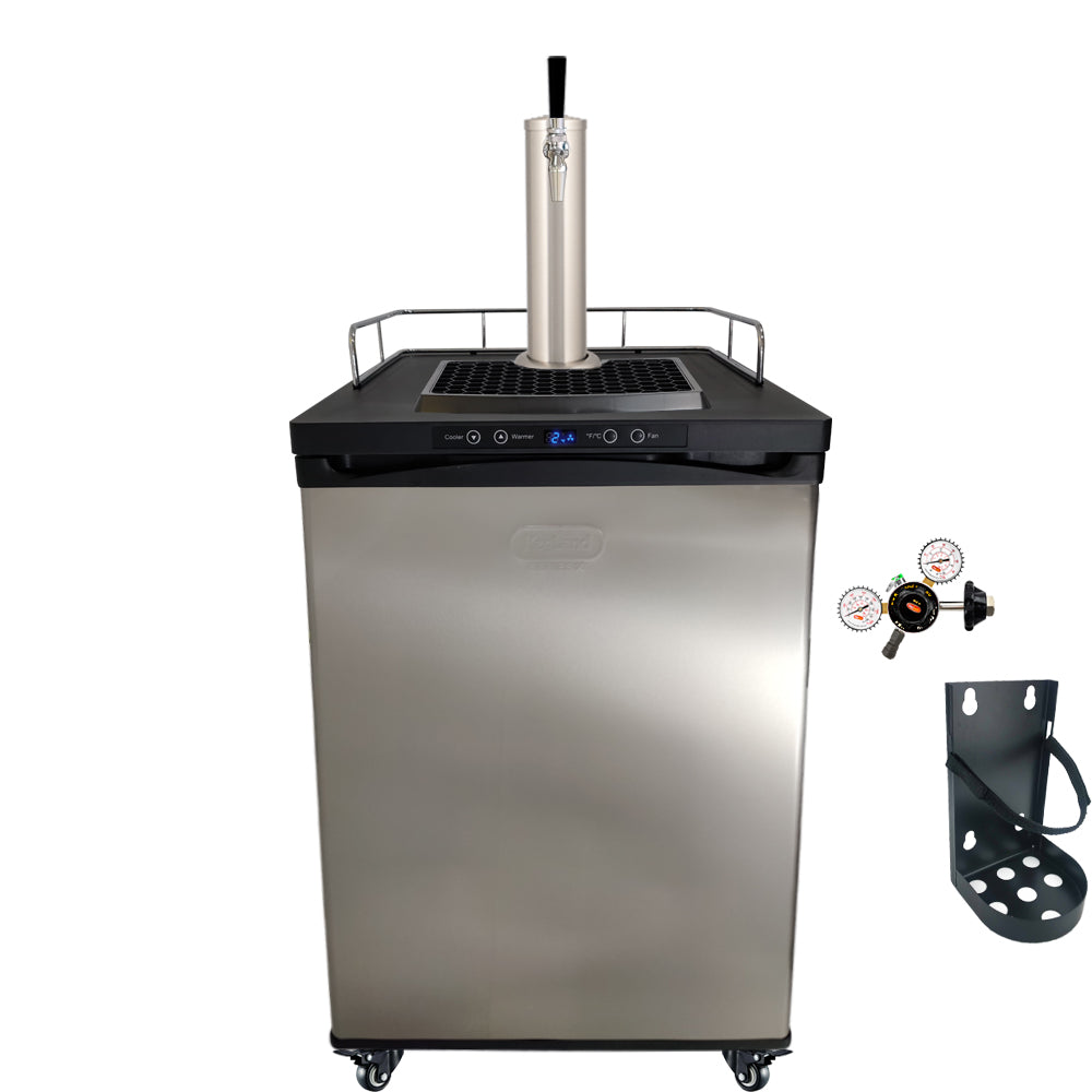 This is a simplified builder to get you up and running with some commercially purchased kegs. One Tap Systems are purchased to dispense pub sized 50L kegs.