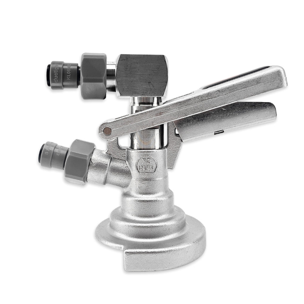 Commonly referred to as the "Slide On Coupler" or "German Slider", this Commercial Coupler Kit includes a low profile elbow suitable for Kegerators like the Series X and Series X Plus.