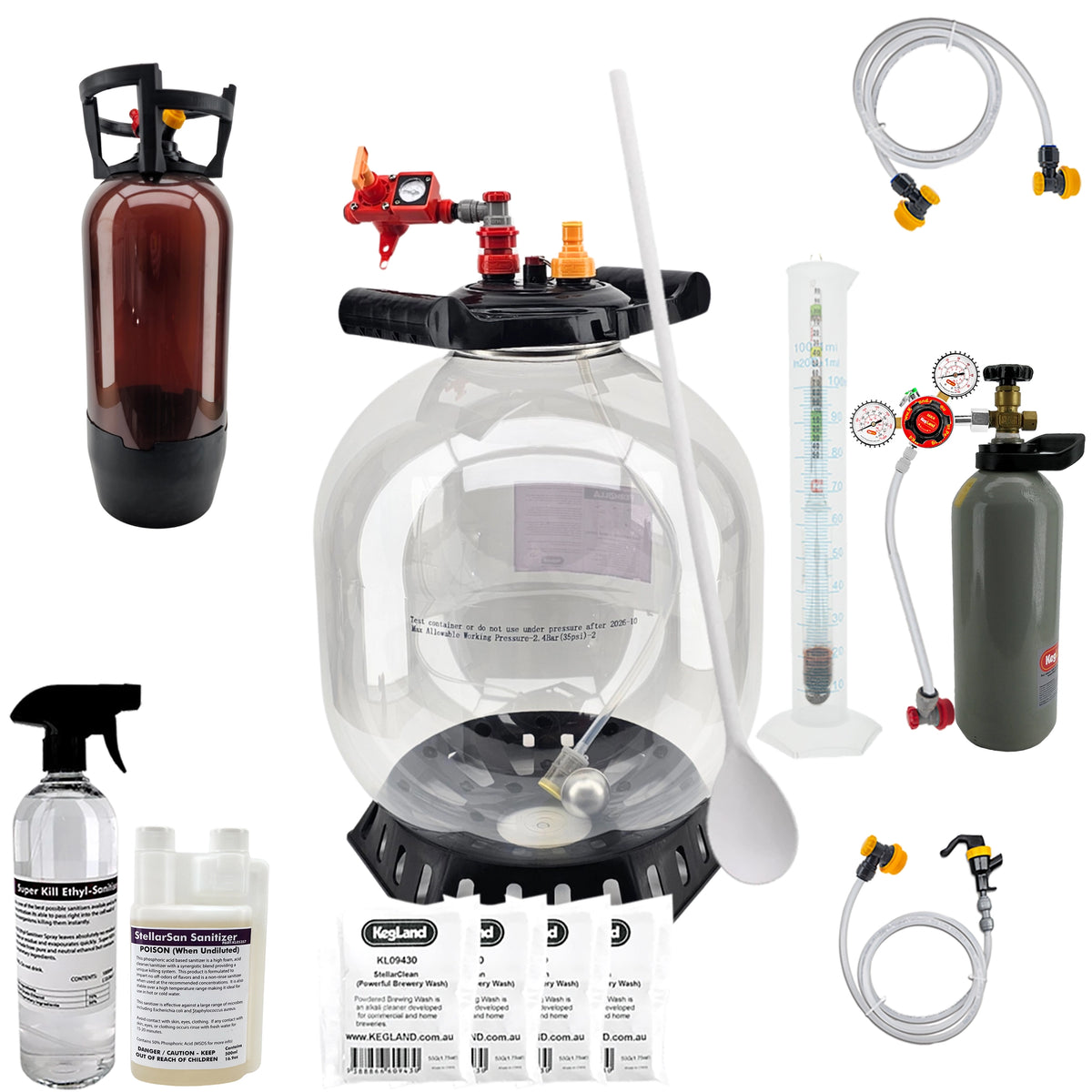 KegLand Pressure Fermenter Home Brew Starter Kit - Bronco Tap Kegging