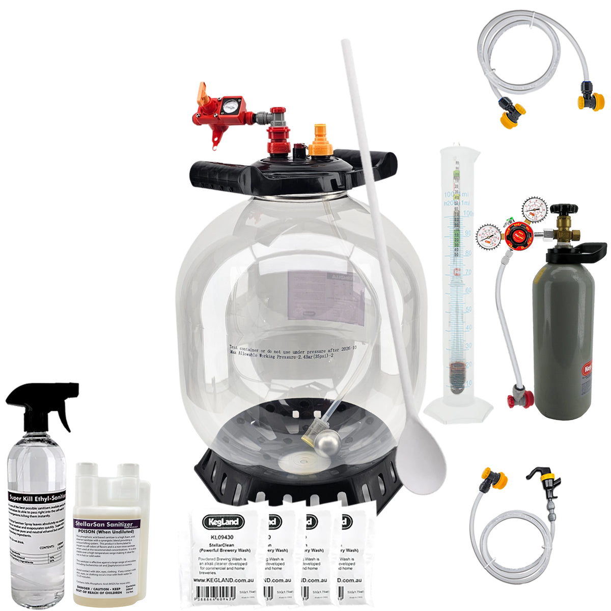 KegLand Pressure Fermenter Home Brew Starter Kit - Bronco Tap Kegging