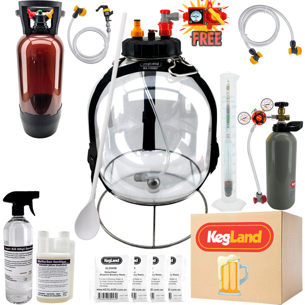 KegLand Pressure Fermenter Home Brew Starter Kit - Bronco Tap Kegging