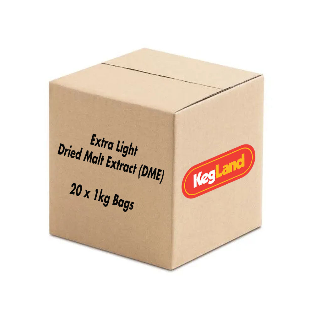Carton containing 20 x 1kg bags of Extra Light Dried Malt Extract (DME)