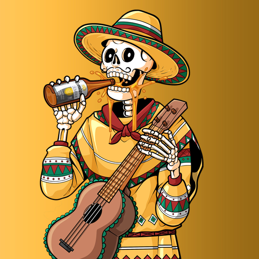 Crossbones! A delicious, drinkable, smooth Mexican style cerveza. Possibly the perfect brew for the end of a long hot summer's day. Or, really, any day. Why not!