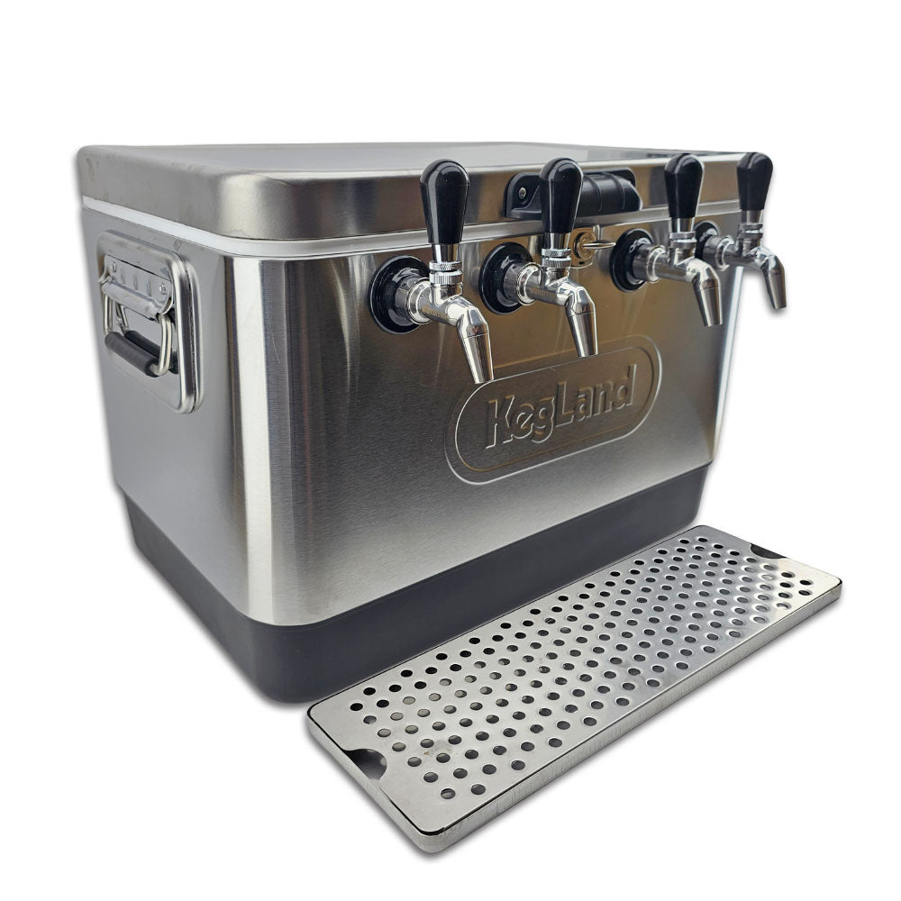The most popular NukaTap SS fitted to the 4 Tap Jockey Box Kit.