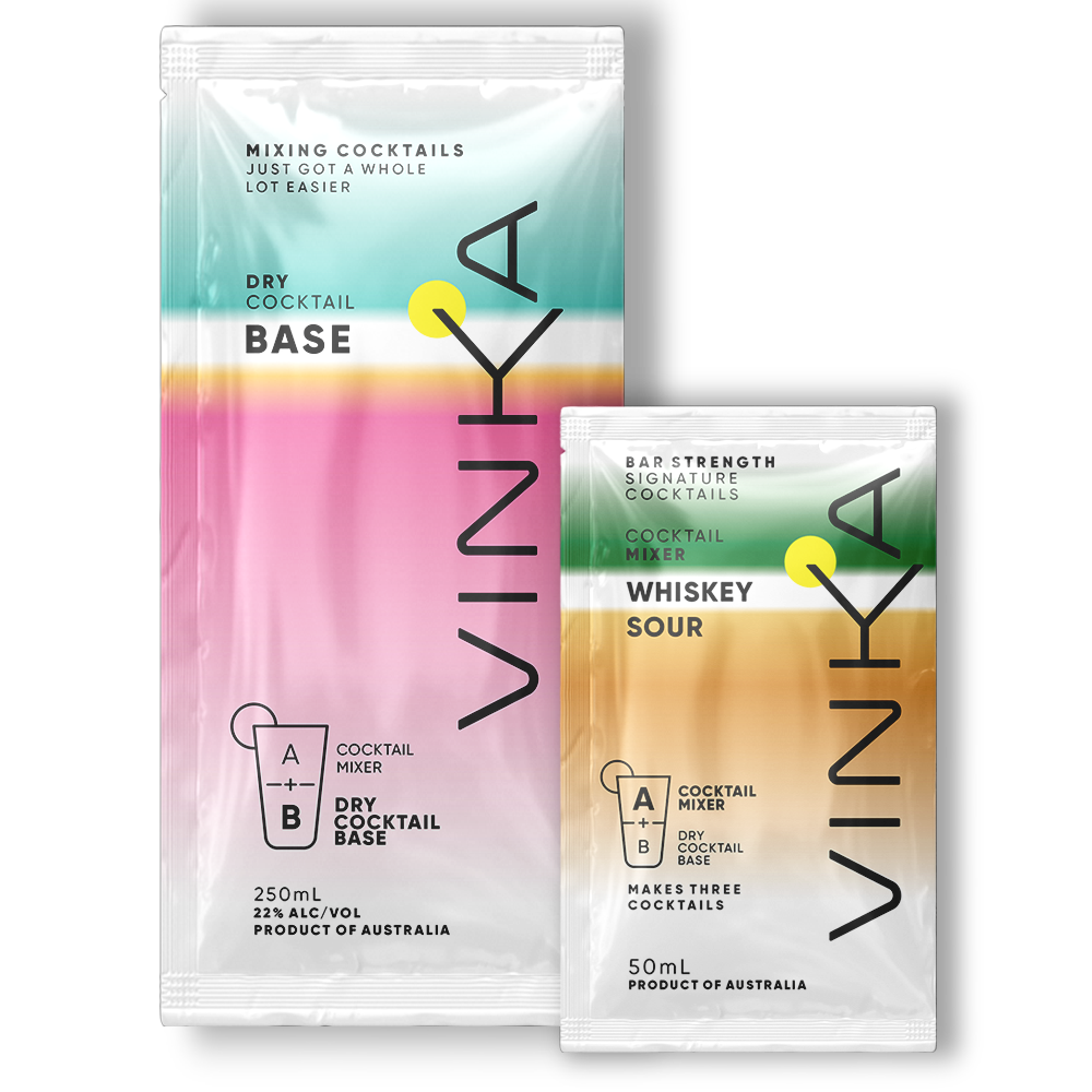 Whiskey Sour VINKA Cocktail Kit with Dry Base.