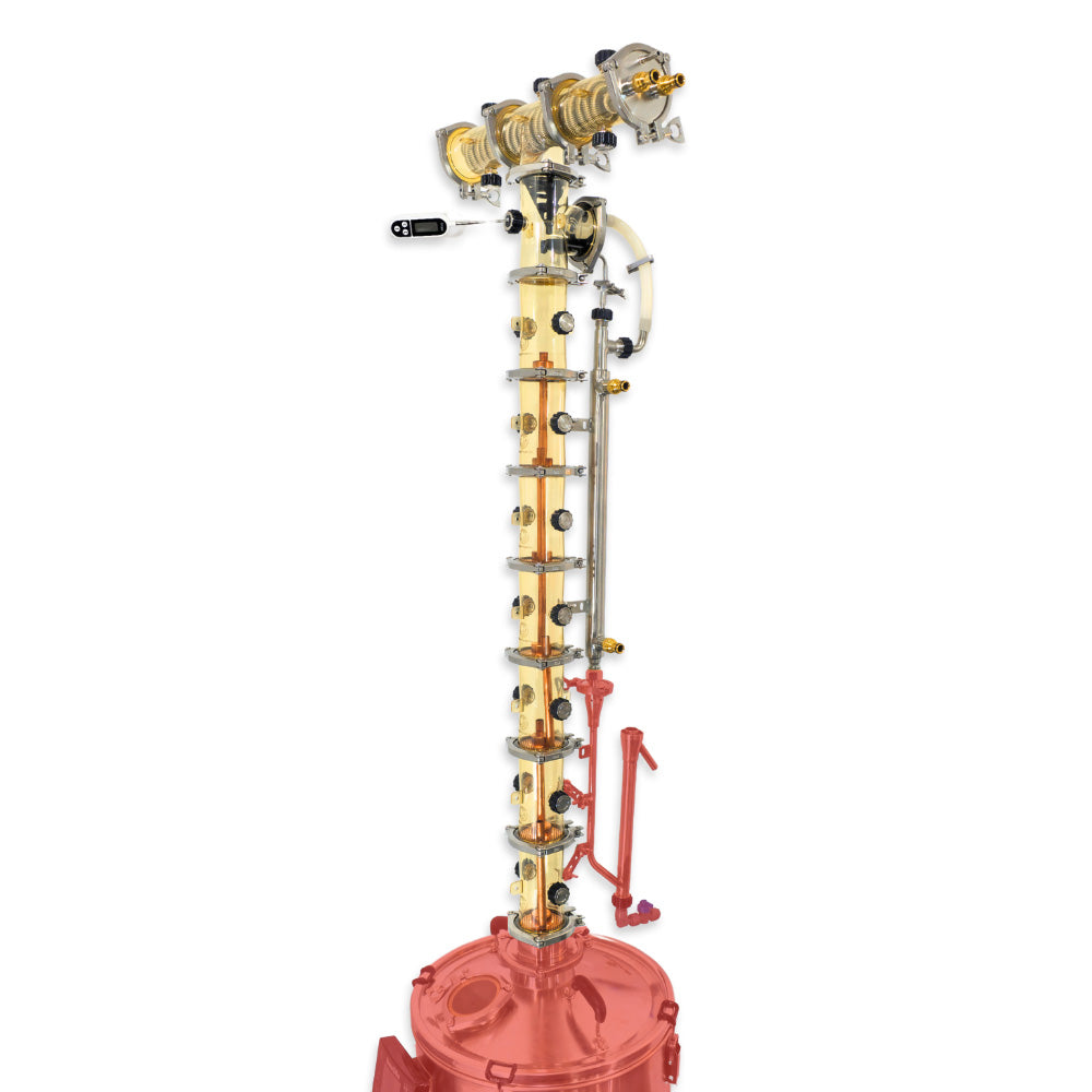 3' PolyPhoenix N-7 Copper Bubble Plate Reflux Still