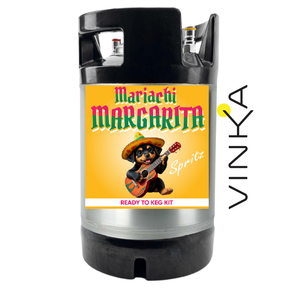 Mariachi Margarita Spritz ready-to-keg kit with Vinka branding on a white background