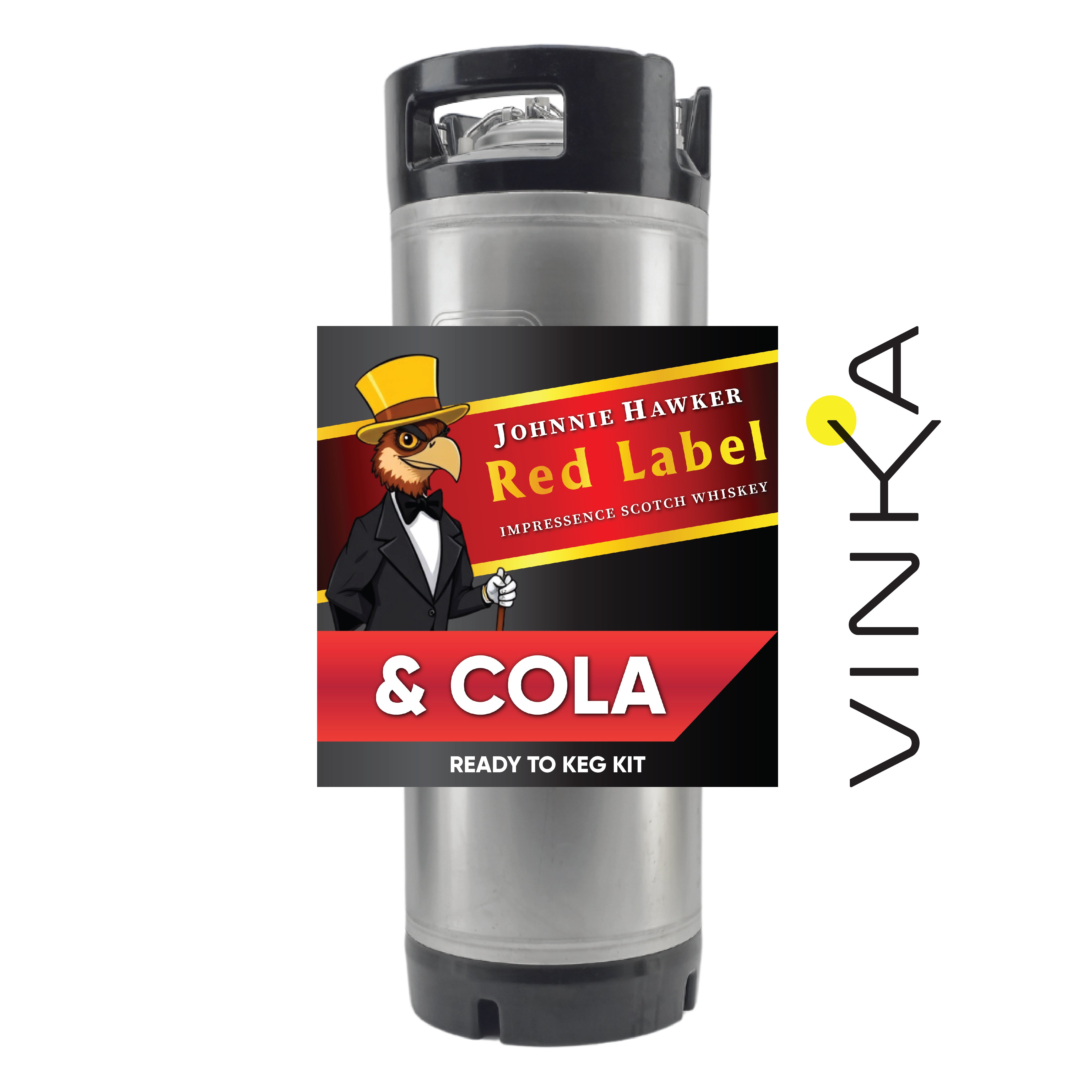Johnnie Hawker Malt Whiskey and Cola Ready to Keg Kit