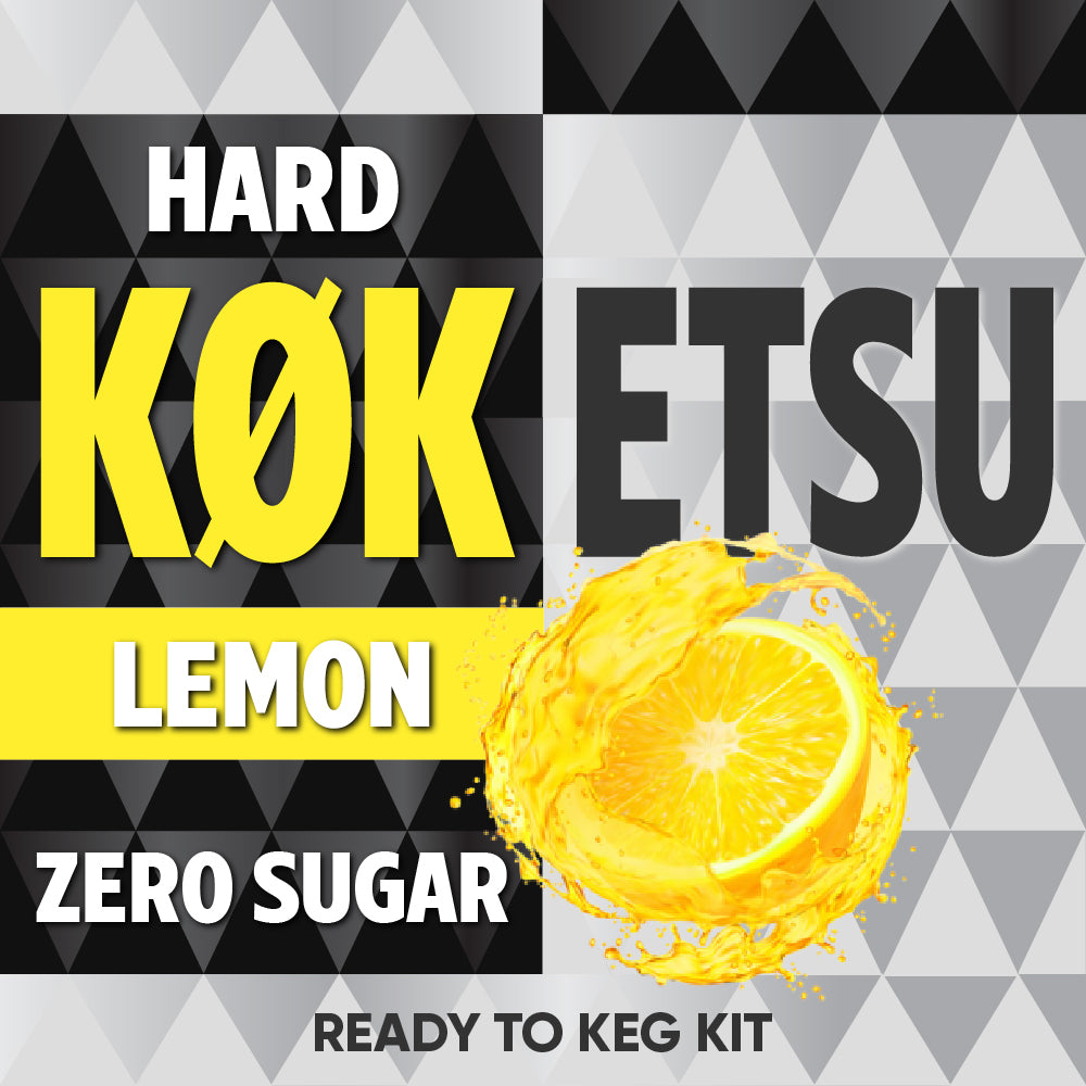 Hard KOKETSU Lemon - Zero Sugar - Ready to Keg Kit