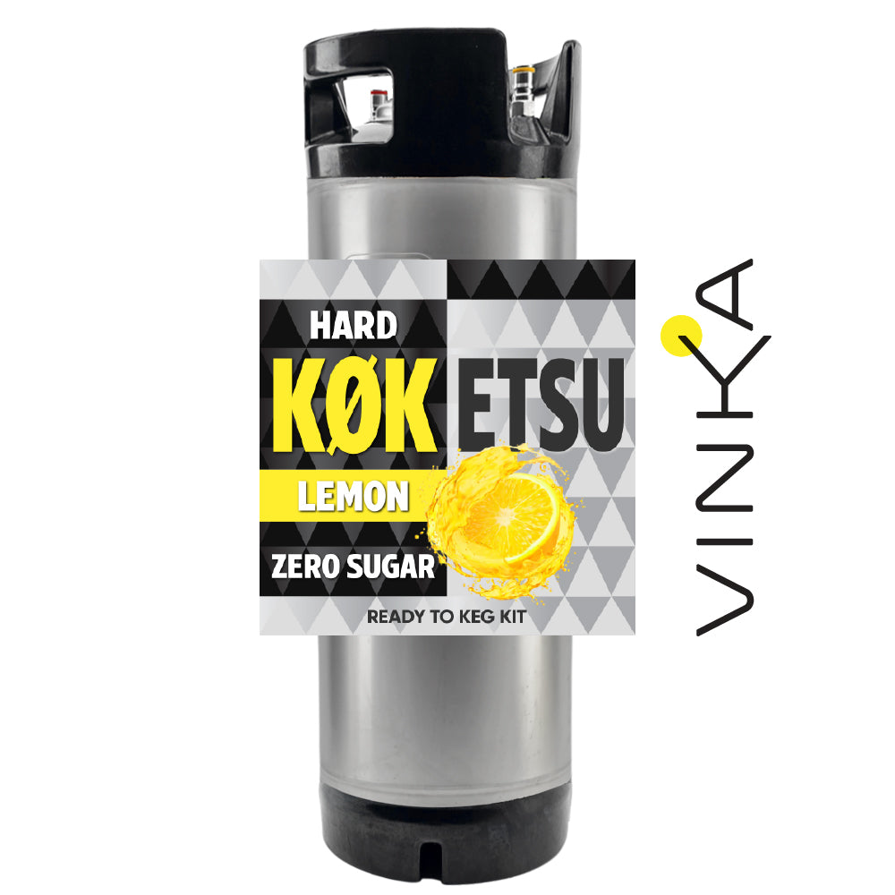 Hard KOKETSU Lemon - Zero Sugar - Ready to Keg Kit