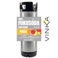Fukusoda zero sugar peach seltzer ready to keg kit with Vinka branding on a white background