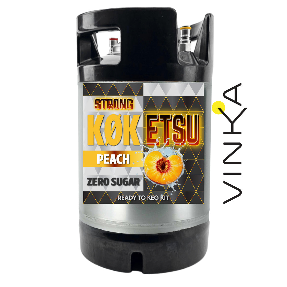 Hard KOKETSU Peach - Zero Sugar - Ready to Keg Kit