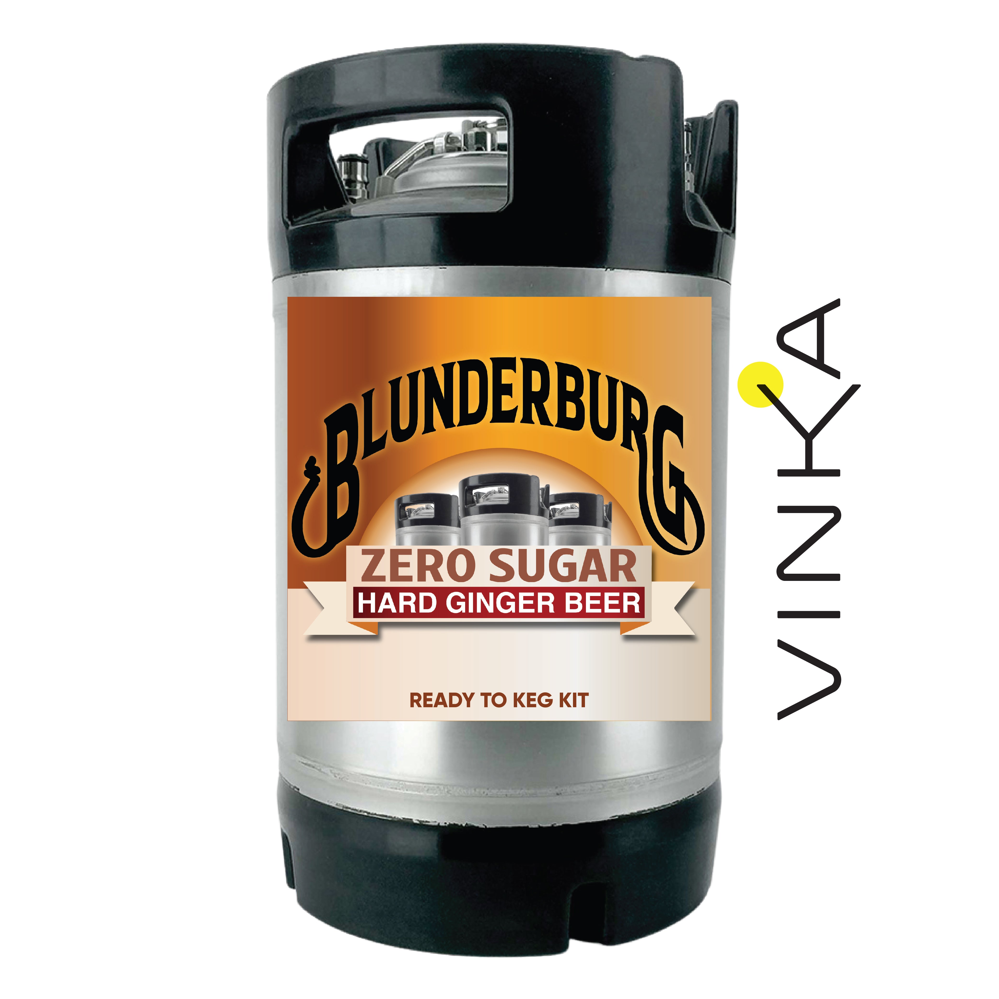 KegLand Blunderburg Hard Ginger Beer is a surefire spicy boy with Zero Sugar! Strong ginger spice backed by a balanced tangy sweetness. 