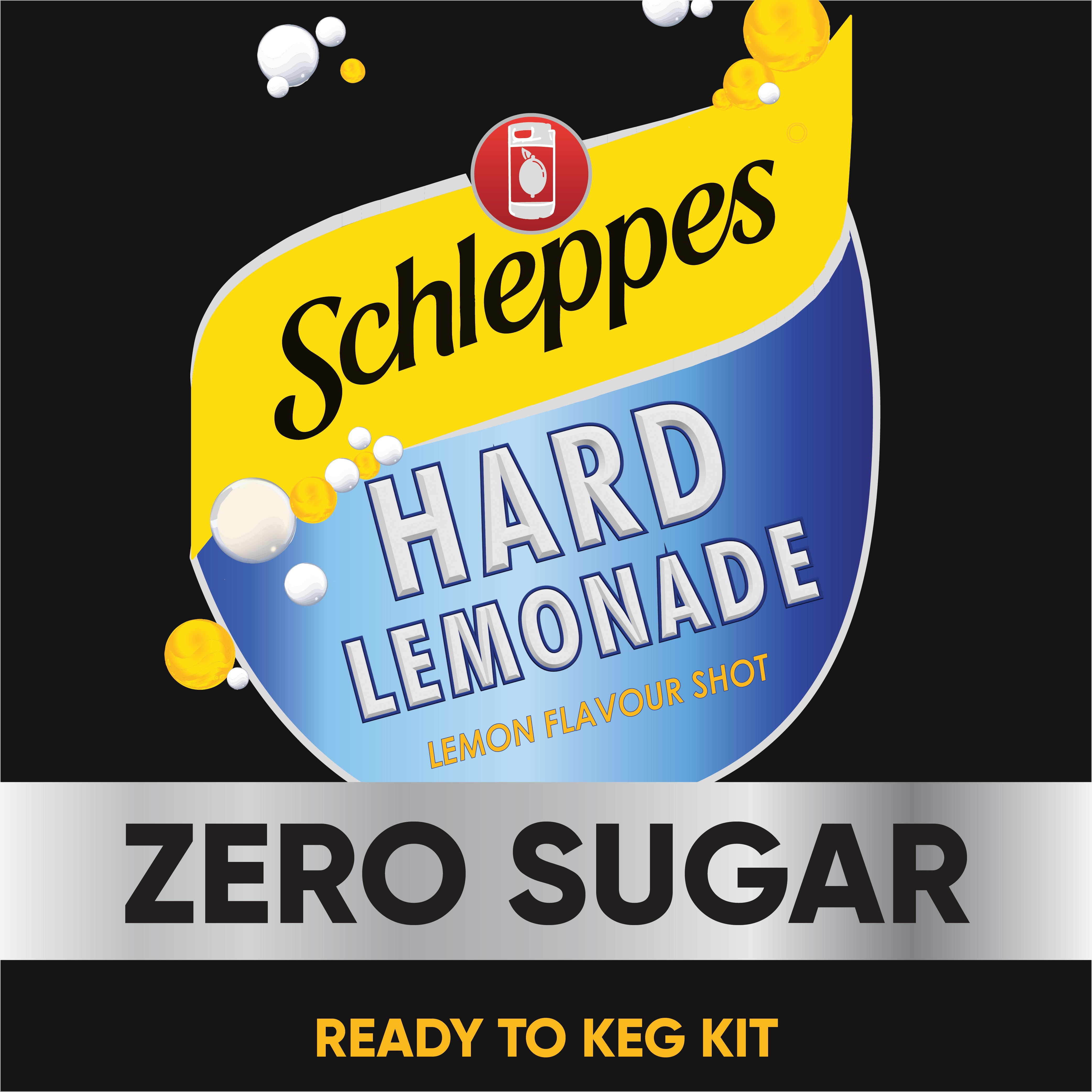 Are you Ready To Keg up the Classic thirst quenching Zero Sugar alcoholic lemonade keg at Home! It'll Schweppe you away! Full Flavour with the Guilt!