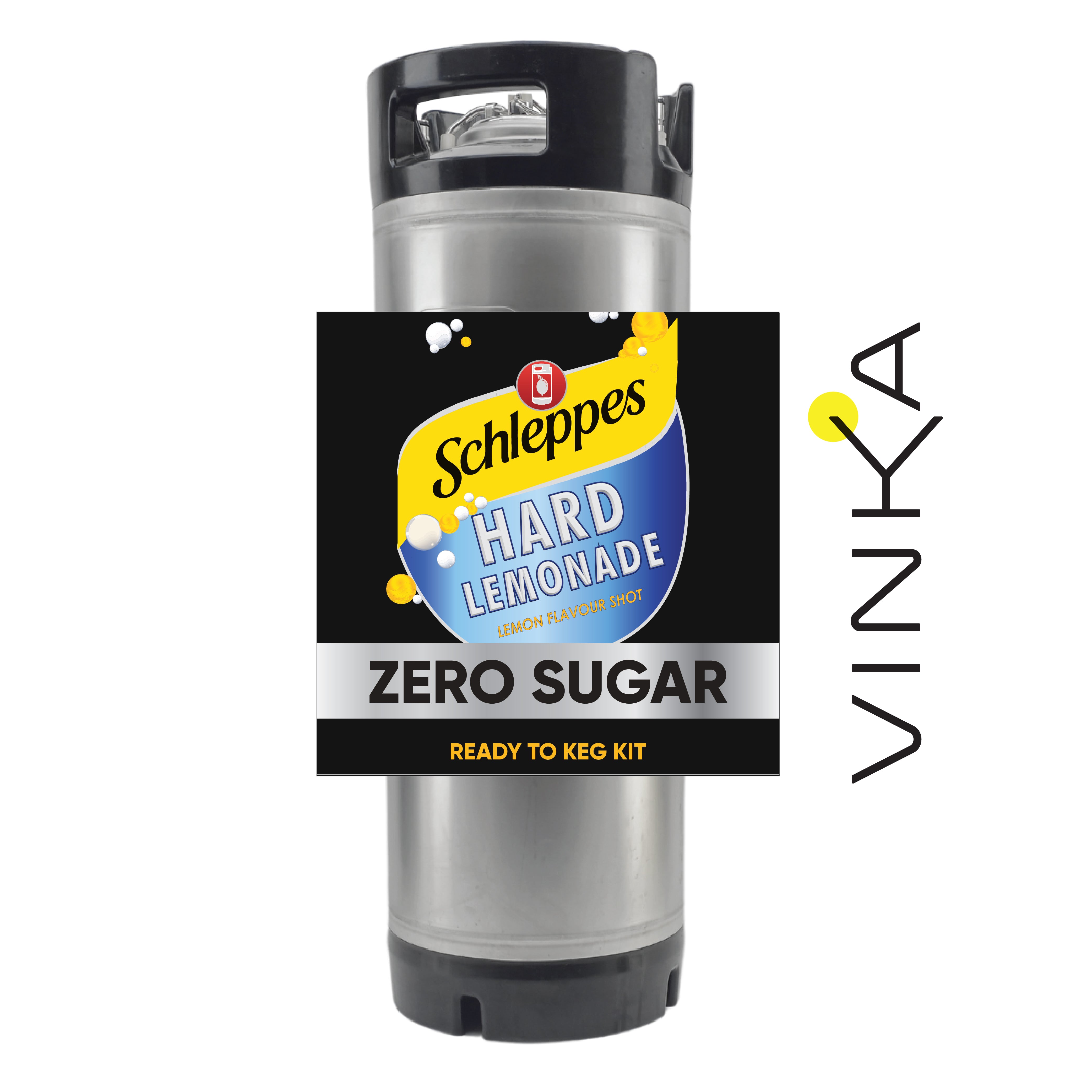 Are you Ready To Keg up the Classic thirst quenching Zero Sugar alcoholic lemonade keg at Home! It'll Schweppe you away! Full Flavour with the Guilt!