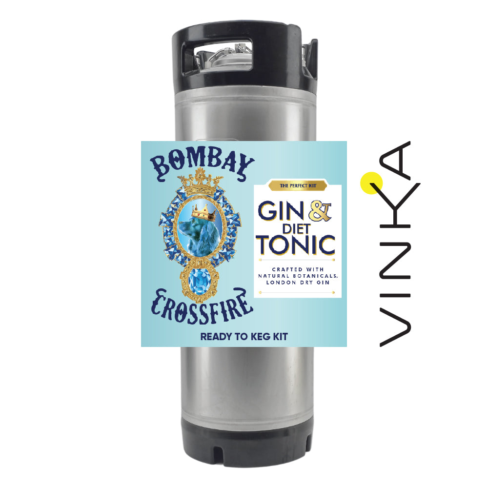 This Gin and Diet Tonic Keg Kit combines aromatic citrus and juniper with zero sugar Mediterranean style tonic for the perfect gin and tonic on tap!