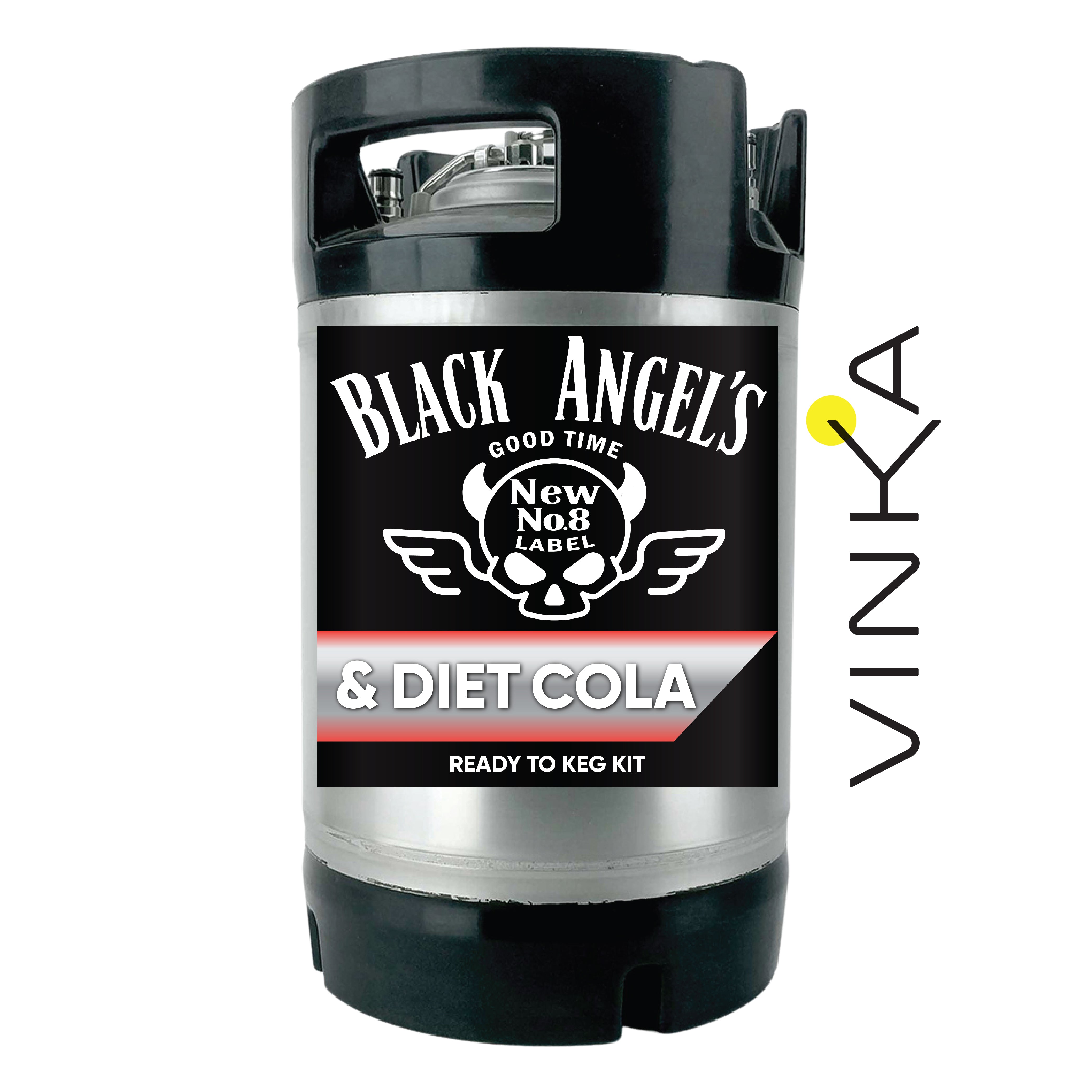 Sick of the sugar? Grab yourself a Party 9.5L keg RTK of Black Angel's and Diet Cola for a good time.