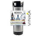 Benny's London Dry Gin and Diet Tonic ready-to-keg kit with Vinka branding on a white background