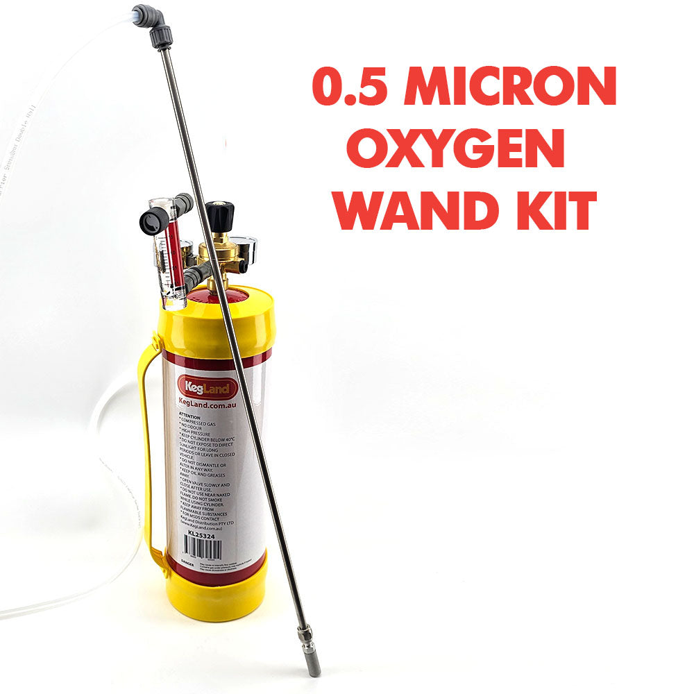 0.5 Micron Oxygen O2 Complete Wand Kit for wort aeration and yeast health