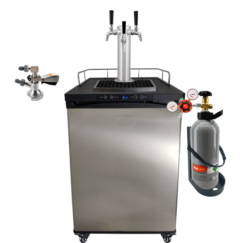 A Series X.1 can fit up to three x 20L Talos Kegs. This kit comes with three A-Type keg couplers if you wanted to maximise the space within the Kegerator. Simply add two more kegs to your order and enjoy the choice of three beverages on tap.