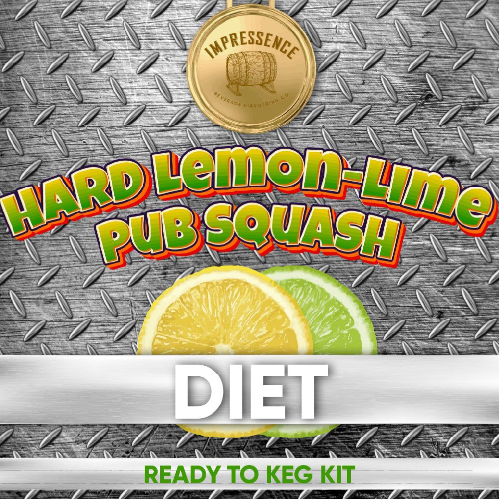 Mix up a KL02899 19L Ball Lock Keg or a Half Size KL02882  9.5L Ball Lock Keg of refreshing Alcoholic Lemon Lime Pub Squash at home with ease. Perfect for those who want the classic taste of Pub Squash with less sugar. Simply mix, carbonate and enjoy!
