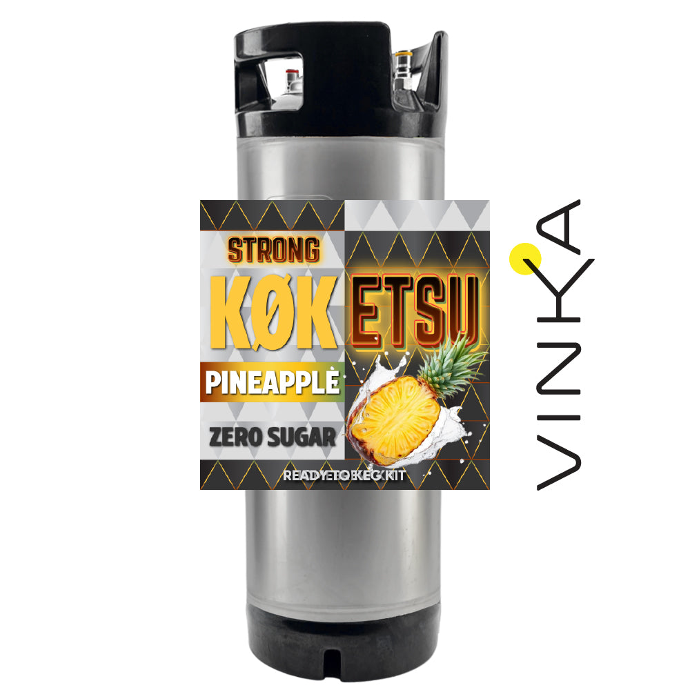 Hard KOKETSU Pineapple - Zero Sugar - Ready to Keg Kit