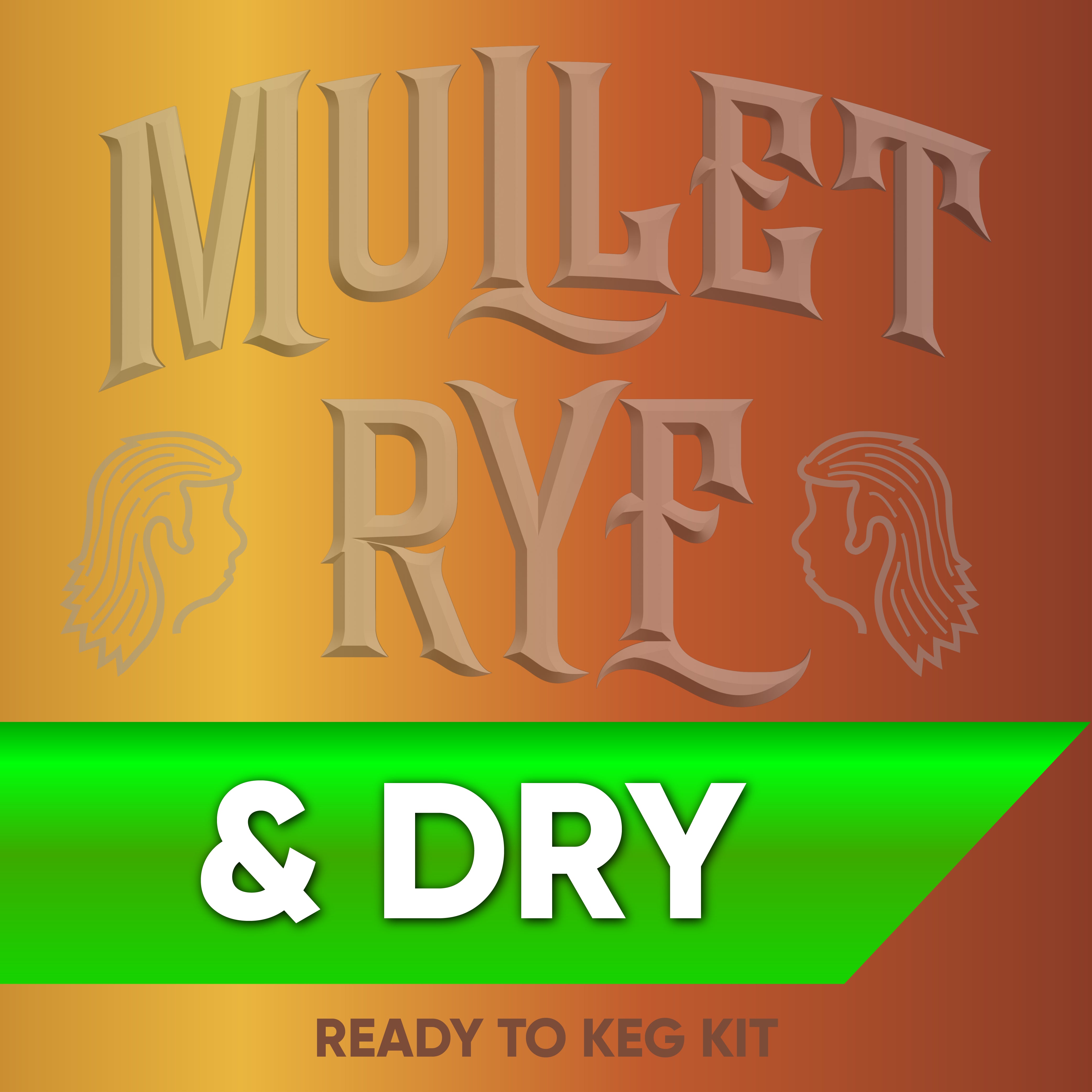 Mullet Rye & Dry logo with gradient background