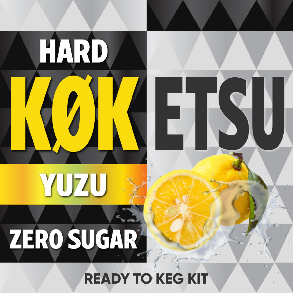 Hard KOKETSU Yuzu - Zero Sugar - Ready to Keg Kit
