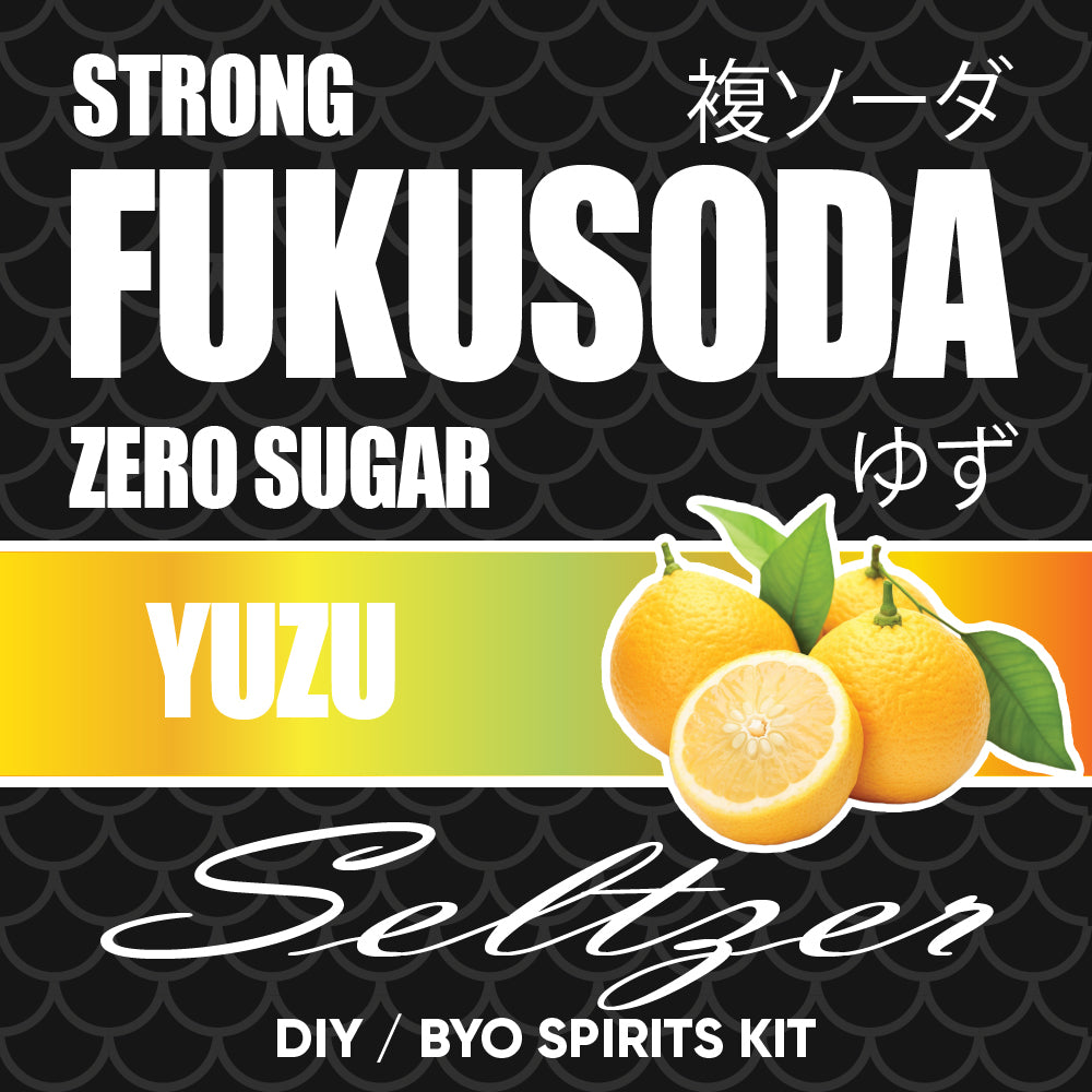 Hard FUKUSODA Yuzu Seltzer - Zero Sugar - DIY ~ BYO Spirits Keg Kit