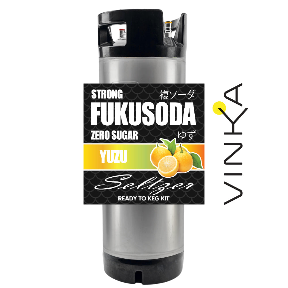 19L STRONG 9%+ FUKUSODA Yuzu Ready To Keg Kit. Experience the flavour of impressence.