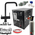 Simply connect a regulated mains water source and CO2 Cylinder to the unit and receive unlimited sparkling and chilled water from the taps.