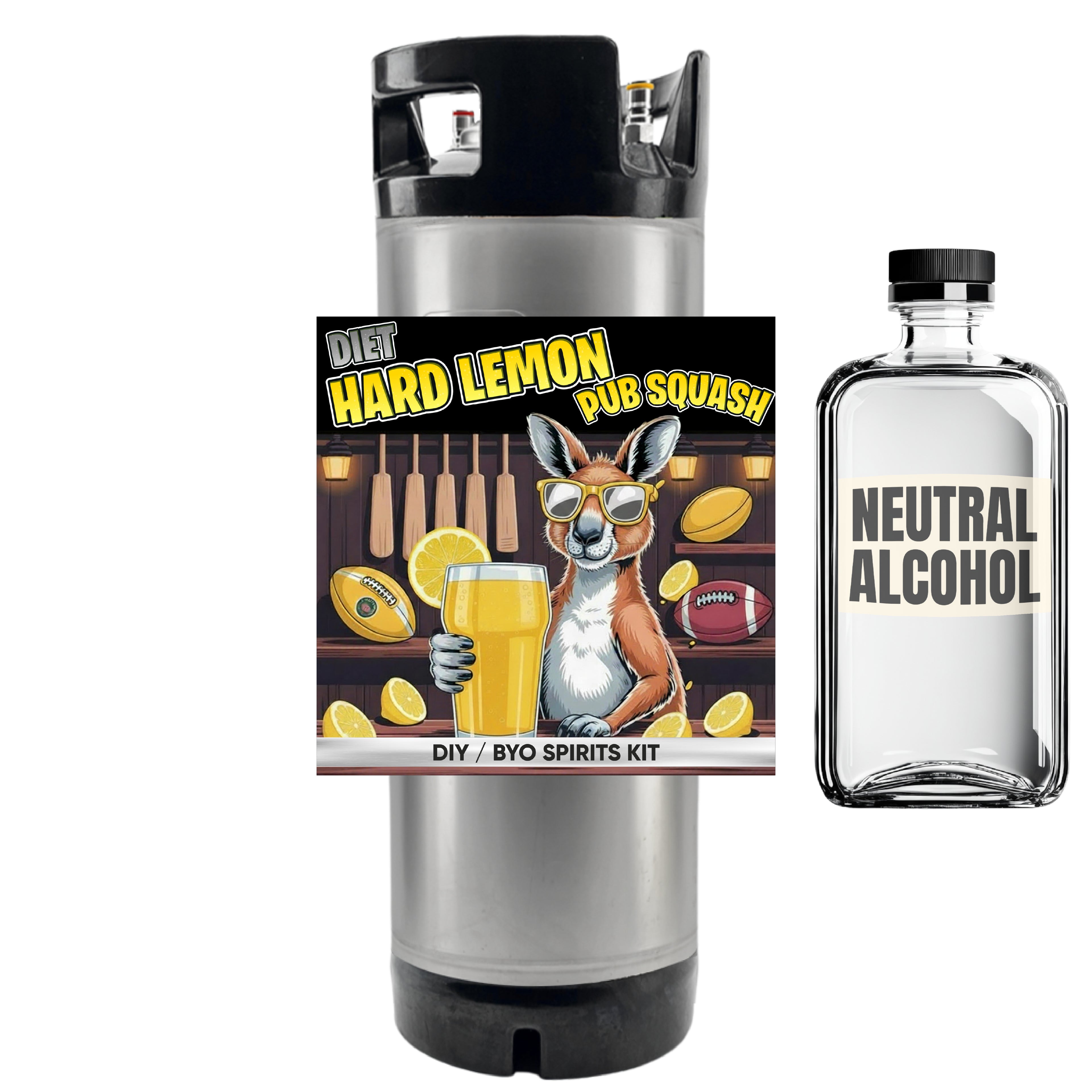 Hard Lemon Pub Squash - Diet - DIY ~ BYO Spirits Keg Mix Kit