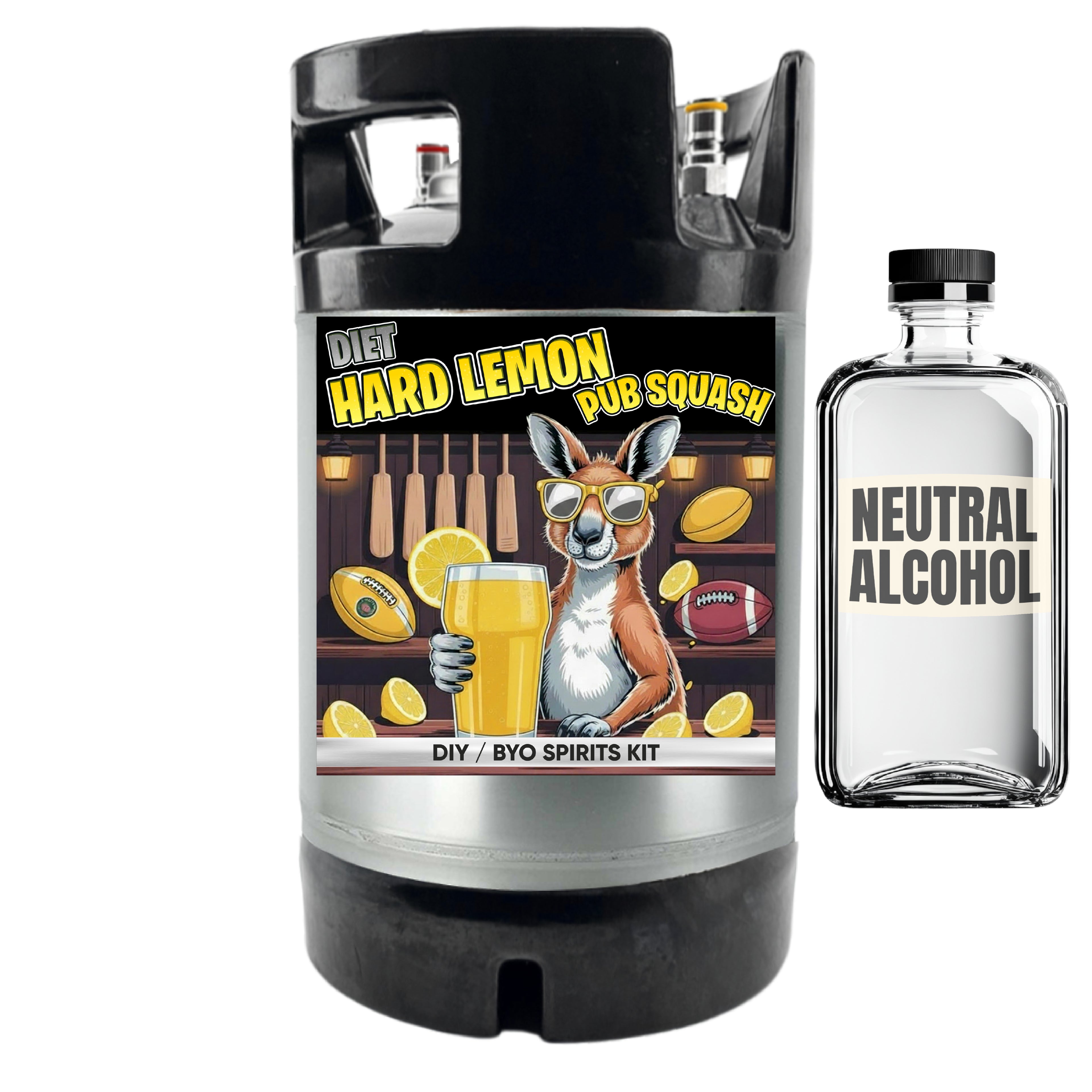 Hard Lemon Pub Squash - Diet - DIY ~ BYO Spirits Keg Mix Kit