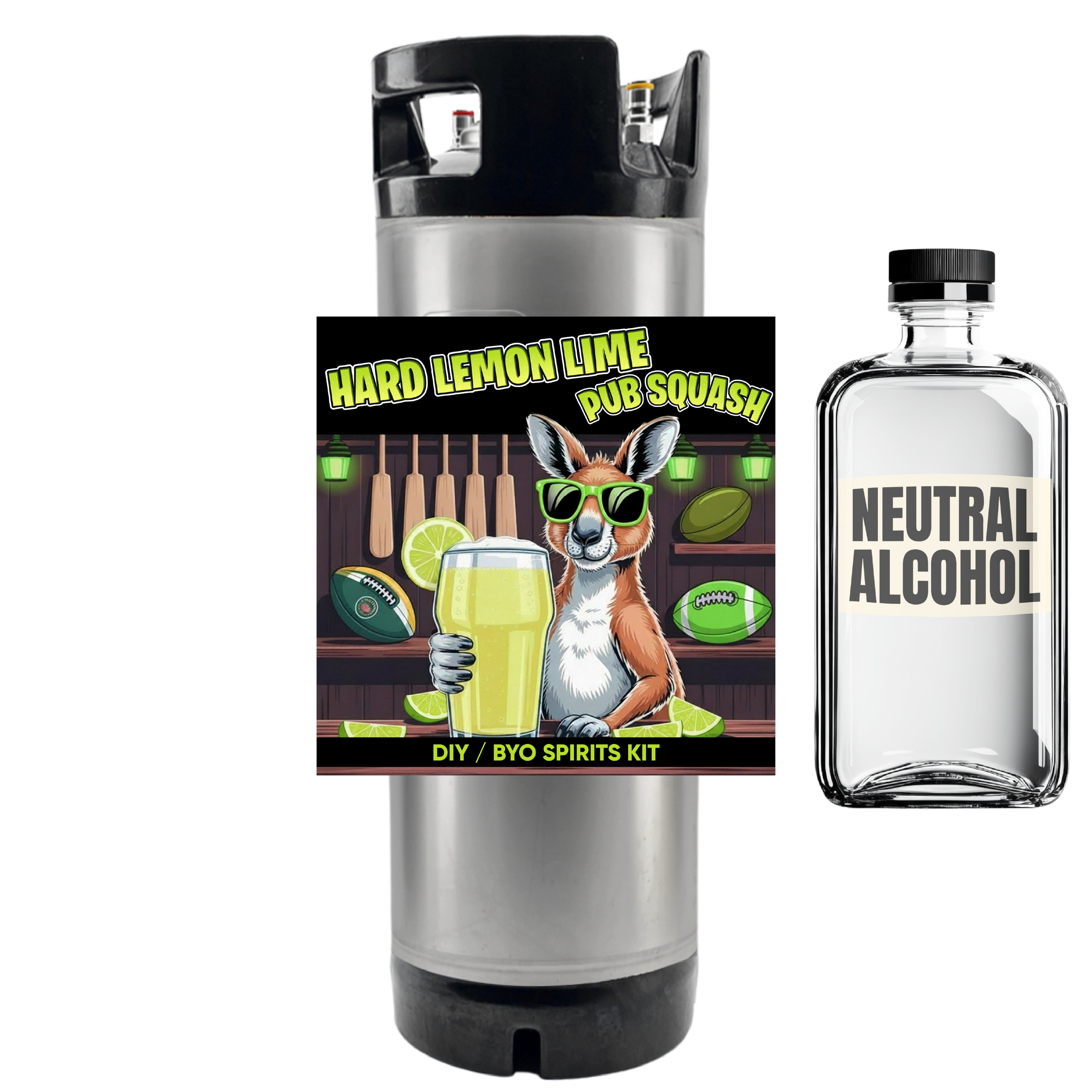 Hard Lemon-Lime Pub Squash - DIY ~ BYO Spirits Keg Mix Kit