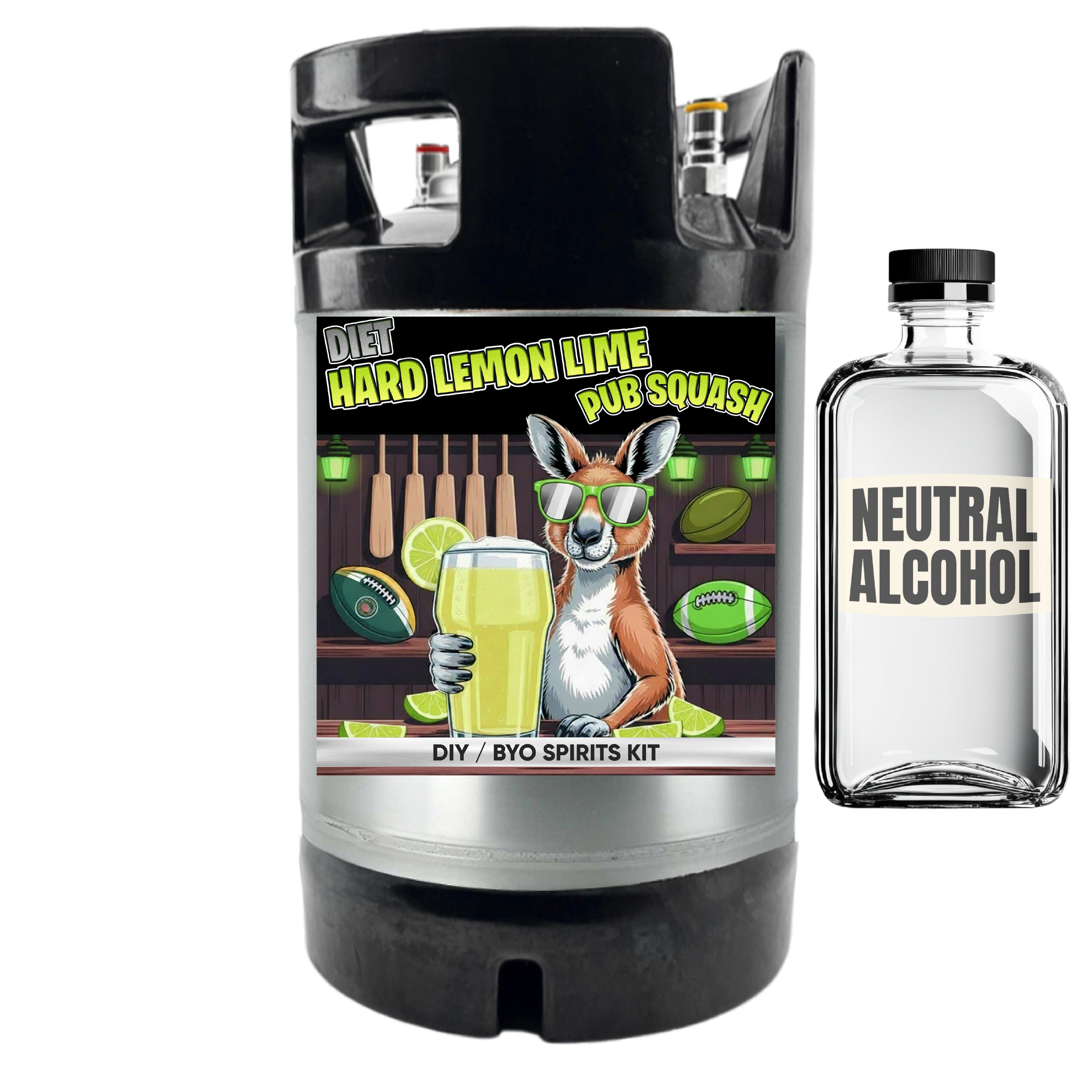 Hard Lemon-Lime Pub Squash - Diet - DIY ~ BYO Spirits Keg Mix Kit